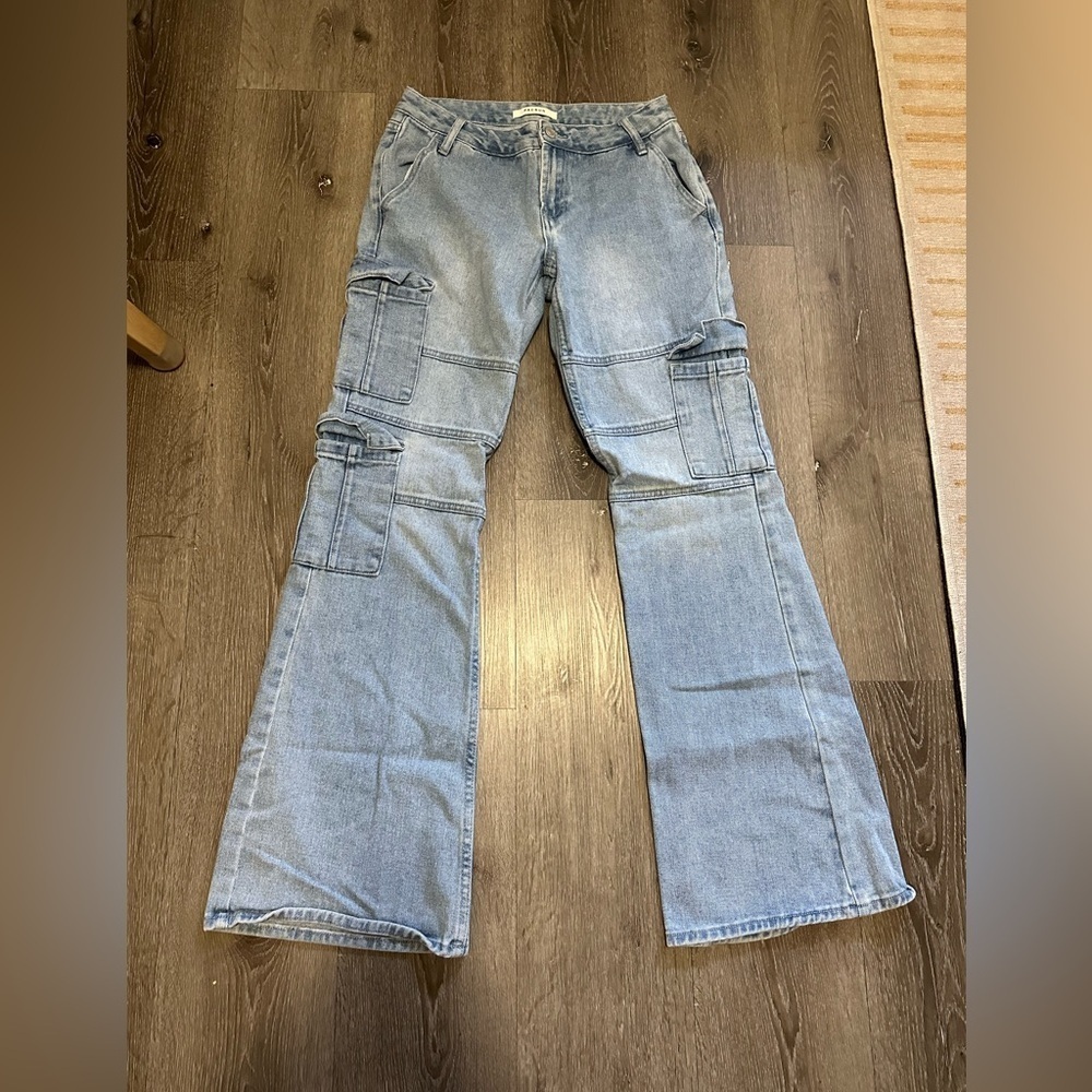 PACSUN Light Blue Cargo Jeans size 27